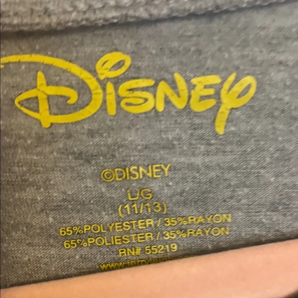 Disney Mickey Mouse Gray and Black Short Sleeve Tee